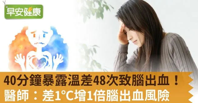 40分鐘暴露溫差48次致腦出血！醫師：差1℃增1倍腦出血風險