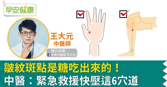 皺紋斑點是糖吃出來的！中醫：緊急救援快壓這6穴道