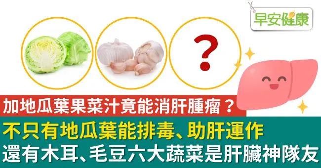 不只有地瓜葉能排毒、助肝運作，還有木耳、毛豆6大蔬菜是肝臟神隊友
