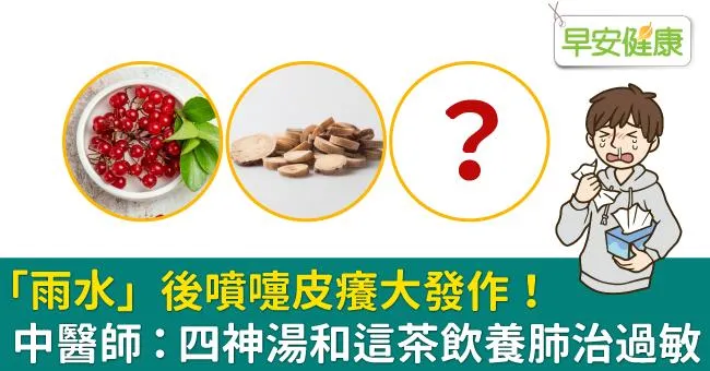 「雨水」後噴嚏皮癢大發作！中醫師：四神湯和這茶飲養肺治過敏