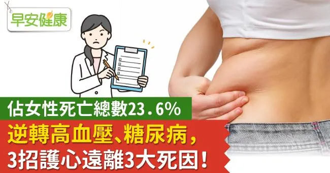 逆轉高血壓、糖尿病，3招護心遠離3大死因！這項檢查40歲後必做