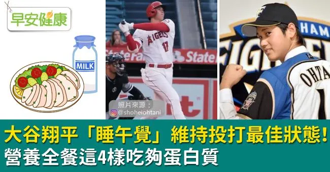 大谷翔平「睡午覺」維持投打最佳狀態！營養全餐這4樣吃夠蛋白質