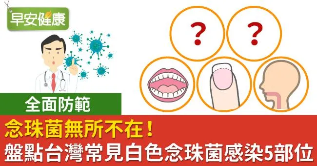 念珠菌無所不在！盤點台灣常見白色念珠菌感染5部位、全面防範