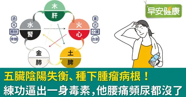 五臟陰陽失衡、種下腫瘤病根！練功逼出一身毒素，他腰痛頻尿都沒了