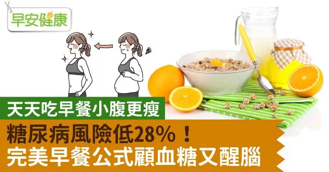 天天吃早餐小腹更瘦、糖尿病風險低28％！完美早餐公式顧血糖又醒腦