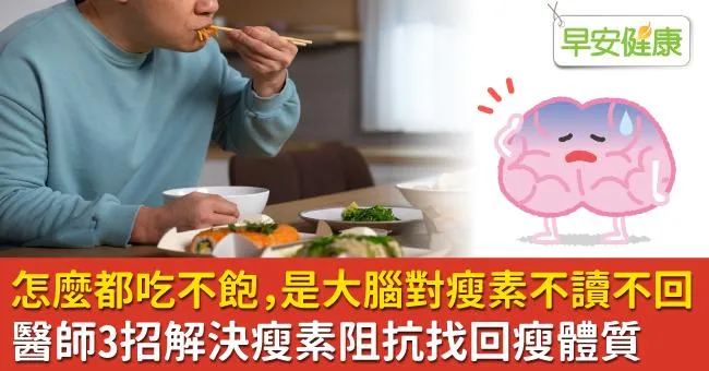 怎麼都吃不飽，是大腦對瘦素「不讀不回」！醫師3招解決瘦素阻抗找回瘦體質