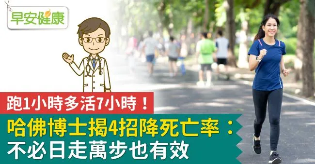 跑1小時多活7小時！哈佛博士揭4招降死亡率：不必日走萬步也有效