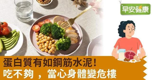蛋白質有如鋼筋水泥！吃不夠，當心身體變危樓