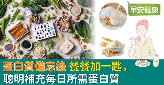 蛋白質備忘錄　餐餐加一匙，聰明補充每日所需蛋白質