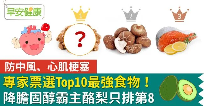 防中風心肌梗塞，專家票選Top10最強食物！降膽固醇霸主酪梨只排第8