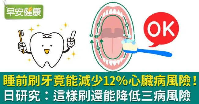 睡前刷牙竟能減少12％心臟病風險！日研究：這樣刷還能降低三病風險