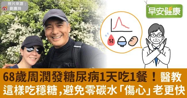 68歲周潤發糖尿病1天吃1餐！醫教這樣吃穩糖，避免零碳水「傷心」老更快