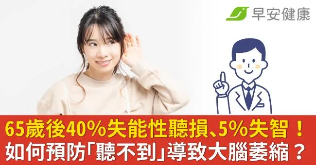 65歲後40％失能性聽損、5％失智！如何預防「聽不到」導致大腦萎縮？