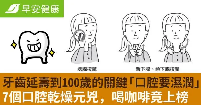 牙齒延壽到100歲的關鍵「口腔要濕潤」！7個口腔乾燥元兇，喝咖啡竟上榜