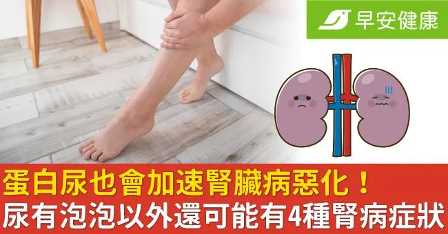 蛋白尿也會加速腎臟病惡化！尿有泡泡以外還可能有4種腎病症狀