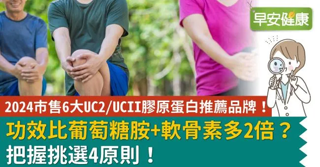 2024市售6大UC2/UCII膠原蛋白推薦品牌！功效比葡萄糖胺+軟骨素多2倍？把握挑選4原則！