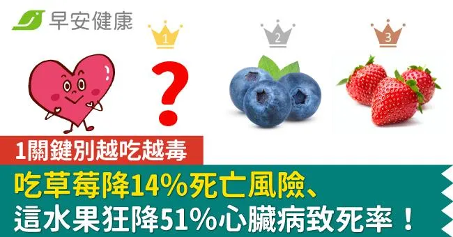 吃草莓降14％死亡風險、這水果狂降51％心臟病致死率！1關鍵別越吃越毒