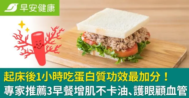 起床後1小時吃蛋白質功效最加分！專家推薦3早餐增肌不卡油、護眼顧血管