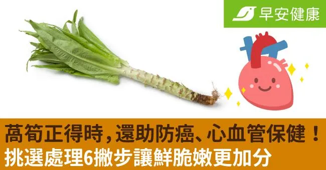 萵筍正得時，還助防癌、心血管保健！挑選處理6撇步讓鮮脆嫩更加分