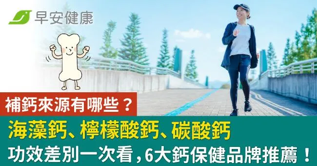 補鈣來源有哪些？海藻鈣、檸檬酸鈣、碳酸鈣功效差別一次看，6大鈣保健品牌推薦！