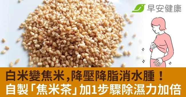 白米變焦米，降壓降脂消水腫！自製「焦米茶」加1步驟除濕力加倍
