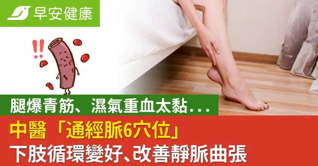 腿爆青筋、濕氣重血太黏...中醫「通經脈6穴位」下肢循環變好、改善靜脈曲張