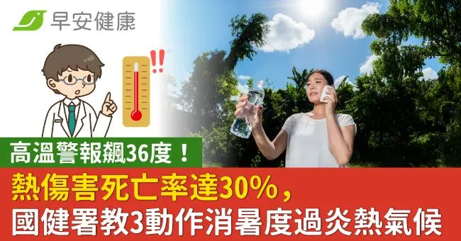 高溫警報飆36度！熱傷害死亡率達30％，國健署教3動作消暑度過炎熱氣候