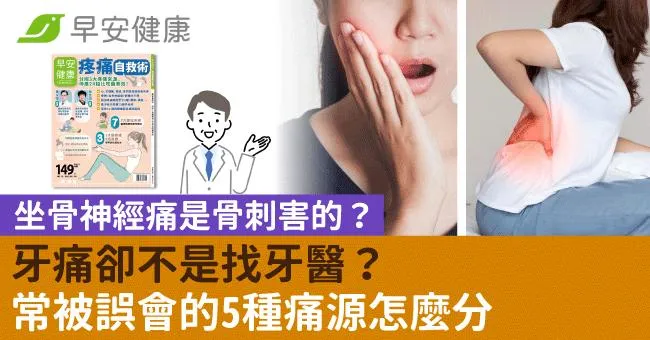坐骨神經痛是骨刺害的？牙痛卻不是找牙醫？常被誤會的5種痛源怎麼分