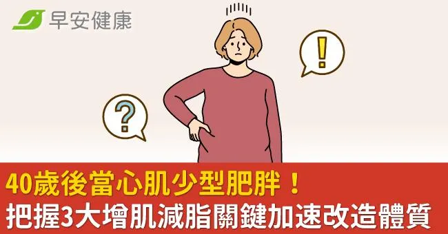 40歲後當心肌少型肥胖！把握3大增肌減脂關鍵加速改造體質