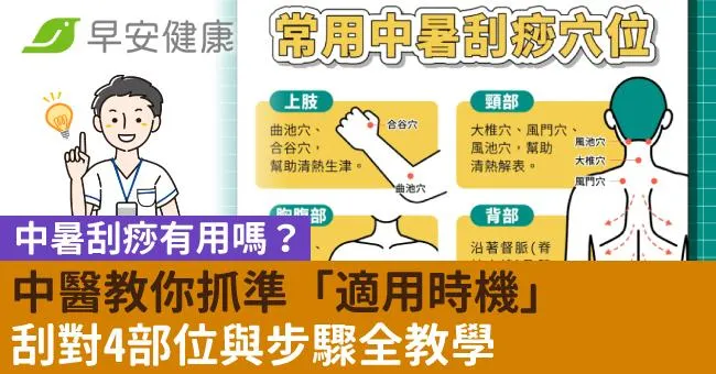 中暑刮痧有用嗎？中醫教你抓準「適用時機」刮對4部位與步驟全教學