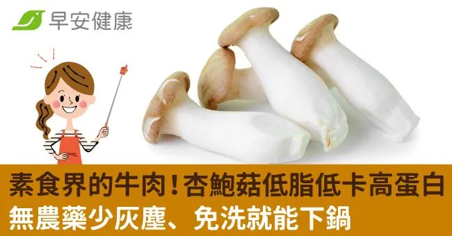 素食界的牛肉！杏鮑菇低脂低卡高蛋白，無農藥少灰塵、免洗就能下鍋