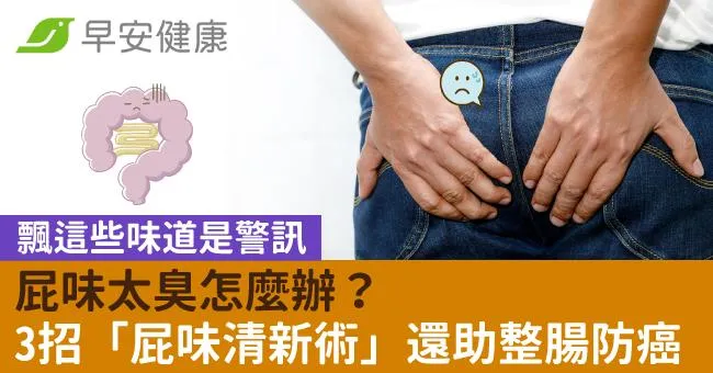 屁味太臭怎麼辦？飄這些味道是警訊，3招「屁味清新術」還助整腸防癌