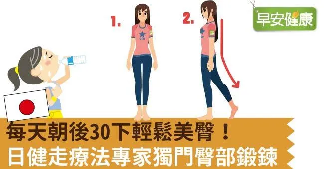 每天朝後30下輕鬆美臀！日健走療法專家獨門臀部鍛鍊