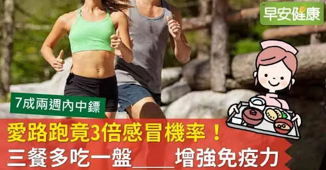 愛路跑竟3倍感冒機率！三餐多吃一盤＿＿增強免疫力
