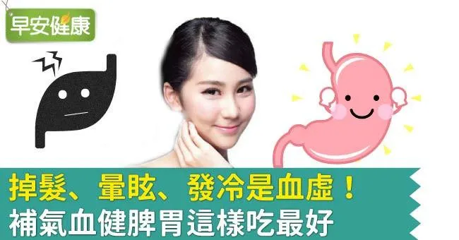 掉髮、暈眩、發冷是血虛！補氣血健脾胃這樣吃最好