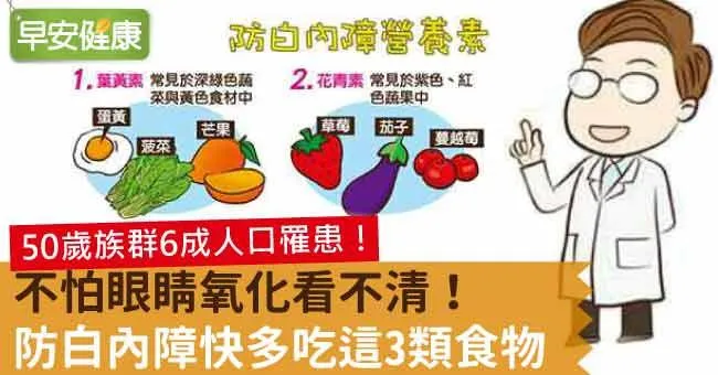 不怕眼睛氧化看不清！防白內障快多吃這3類食物