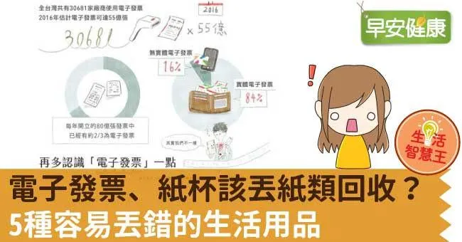 電子發票、紙杯該丟紙類回收？5種容易丟錯的生活用品