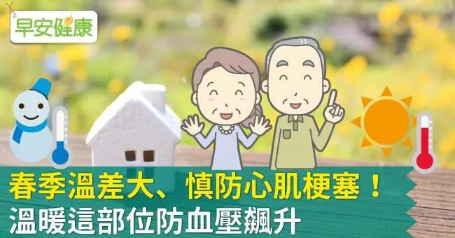 春季溫差大、慎防心肌梗塞！溫暖這部位防血壓飆升