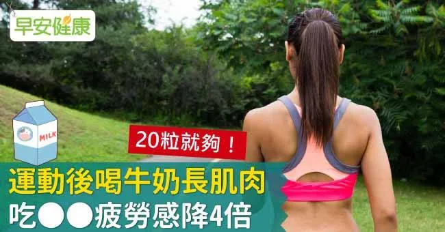 運動後喝牛奶長肌肉，吃__疲勞感降4倍