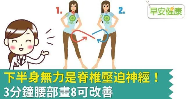 下半身無力是脊椎壓迫神經！3分鐘腰部畫8可改善