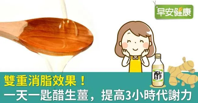 雙重消脂效果！一天一匙醋生薑，提高3小時代謝力