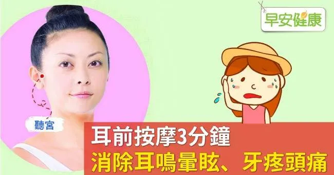 耳前按摩3分鐘，消除耳鳴暈眩、牙疼頭痛