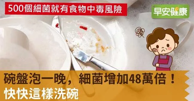 碗盤泡一晚，細菌增加48萬倍！快快這樣洗碗