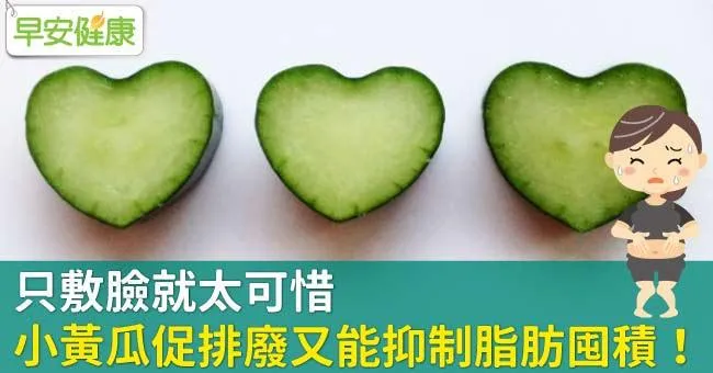只敷臉就太可惜，小黃瓜促排廢又能抑制脂肪囤積！