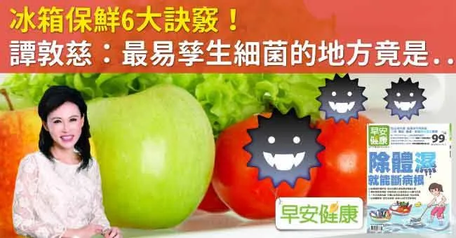 冰箱保鮮6大訣竅！譚敦慈：最易孳生細菌的地方竟是...