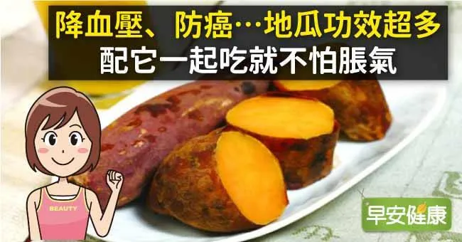 降血壓、防癌...地瓜功效超多，配它一起吃就不怕脹氣