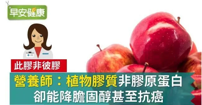 營養師：植物膠質非膠原蛋白，卻能降膽固醇甚至抗癌