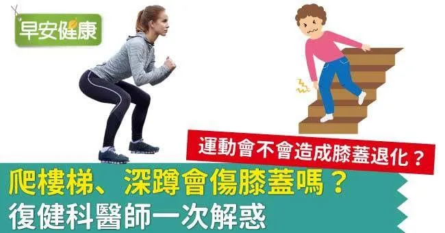 爬樓梯、深蹲會傷膝蓋嗎？復健科醫師一次解惑