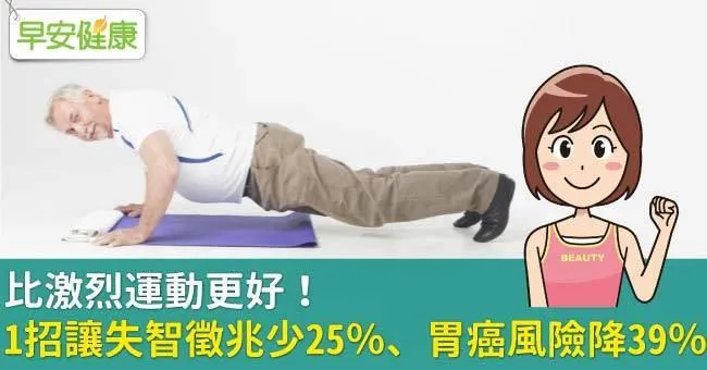 比激烈運動更好！1招讓失智徵兆少25％、胃癌風險降39％