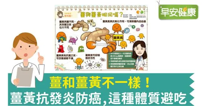 薑和薑黃不一樣！薑黃抗發炎防癌，這種體質避吃